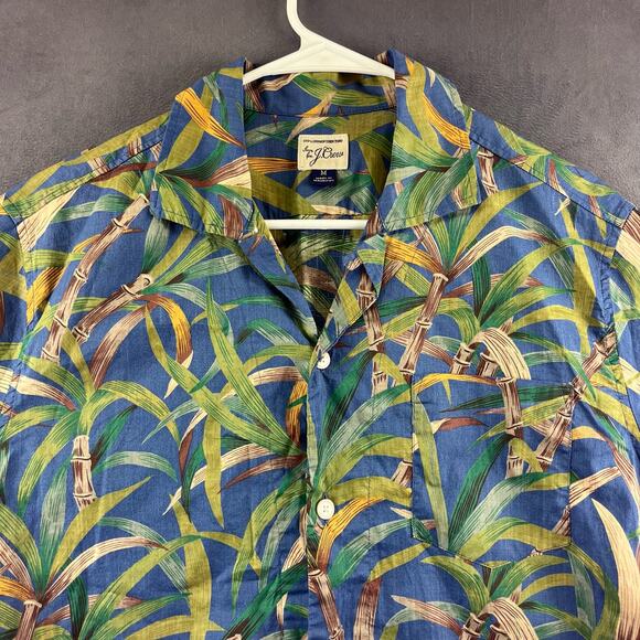 J. Crew Mens Medium Hawaiian Shirt Retirement Bamboo Grandpacore Vacation Beach - Picture 9 of 9